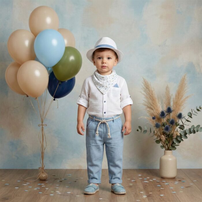 Βαπτιστικό Κουστούμι Αγοριού "Little Aviator Beige" 2625 αγόρι σιελ
