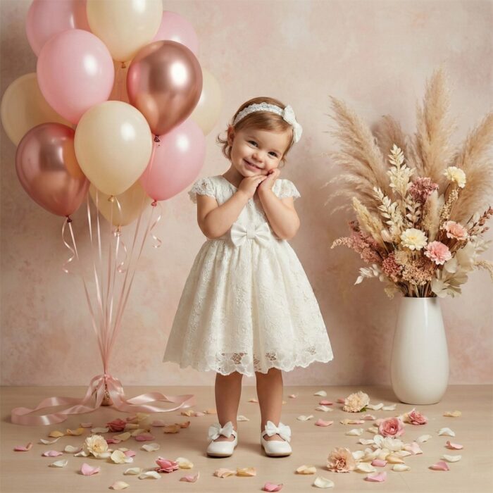 Βαπτιστικό Φόρεμα "Pure Cotton Elegance" 2609 Κορίτσι-εκρού